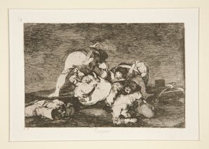 Ni (Ni [Hacen Estos] Tampoco), pl. 10 de la serie Los Desastres de la Guerra de Francisco de Goya