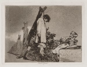 Ni (No [en este caso] tampoco), Lámina 36 de Los Desastres de la Guerra de Francisco de Goya