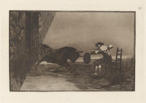 Temeridad de Martincho en la plaza de Zaragoza (Plazo 18 de La tauromaquia) de Francisco de Goya