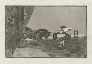 Temeridad de Martincho en la plaza de Zaragoza (Plazo 18 de La tauromaquia) de Francisco de Goya