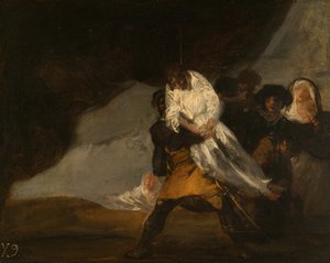 El monje ahorcado, c. 1810 de Francisco de Goya