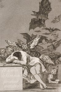 El sueño de la razón produce monstruos (No. 43), de Los Caprichos de Francisco de Goya
