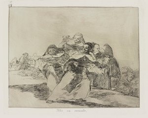Todo va revuelto. (Everything is Topsy-Turvy.), pl. 42 from the series Los desastres de la guerra (The Disasters of War) de Francisco de Goya