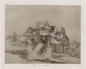 Todo va revuelto (Everything is Topsy-turvy), Plate 42 from Los desastres de la guerra (The Disasters of War) de Francisco de Goya