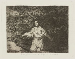 Tristes presentimientos de lo que ha de acontecer. (Sad Forebodings of What Is Going To Happen.), pl. 1 from the series Los desastres de la guerra (The Disasters of War) de Francisco de Goya