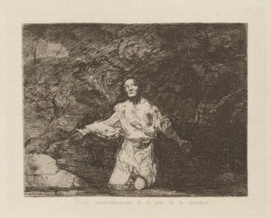 Tristes presentimientos de lo que ha de acontecer (Sad Forebodings of What Is Going to Happen), pl. 1 from the series Los desastres de la guerra (The Disasters of War) de Francisco de Goya