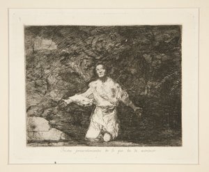 Tristes presentimientos de lo que ha de acontecer (Sad Forebodings of What is Going to Happen), pl. 1 from Los desastres de la guerra (The Disasters of War) de Francisco de Goya