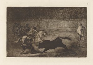 un jinete español destrozando de Francisco de Goya