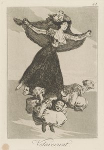 Volaverunt. (Han volado.), pl. 61 de la serie Los caprichos de Francisco de Goya