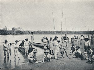 Pesca en el Río Grande, 1895 de Francisco Henszler