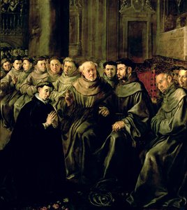 Bienvenida a San Buenaventura (1221-74) en la Orden Franciscana, c.1628
