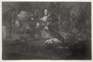 193-0082314 Acertijo fúnebre, lámina 18 de "Proverbios de Francisco Jose de Goya y Lucientes