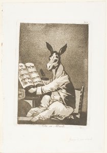 Y así fue su abuelo, lámina 39 de Los Caprichos de Francisco Jose de Goya y Lucientes