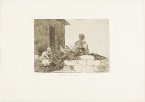 Las súplicas son en vano, lámina 54 de Los desastres de la guerra de Francisco Jose de Goya y Lucientes