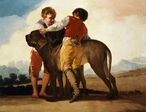 Niños con mastín, c.1786 de Francisco Jose de Goya y Lucientes