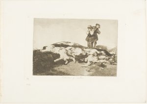 Entiérralos y guarda silencio, lámina 18 de Los Desastres de la Guerra de Francisco Jose de Goya y Lucientes
