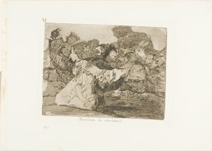 Espectáculo del Charlatán, lámina 75 de Los Desastres de la Guerra de Francisco Jose de Goya y Lucientes