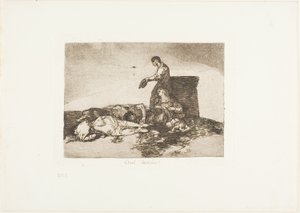 Cruel historia de dolor!, lámina 48 de Los desastres de la guerra de Francisco Jose de Goya y Lucientes