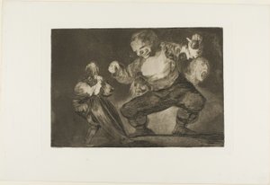 Gigante Bailando, de Disparates, publicado como lámina 4 en Los Proverbios de Francisco Jose de Goya y Lucientes