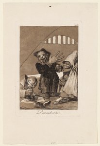 Duendecitos, lámina de "Los Caprichos", 1799 de Francisco de Goya