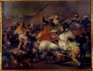 El dos de Mayo (2 de mayo) o “La carga de los mamelucos”: revuelta contra José Bonaparte (hermano de Napoleón I) en Madrid el 2/05/1808. Pintura de Francisco de Goya y Lucientes (1746-1828). 1814. Madrid. Museo del Prado. de Francisco de Goya