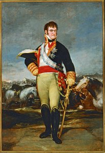 Fernando VII, rey de España en un campamento de caballería ... (pintura sobre lienzo) de Francisco Jose de Goya y Lucientes