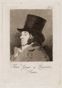 Francisco Goya y Lucientes, Pintor, lámina uno de Los Caprichos de Francisco Jose de Goya y Lucientes