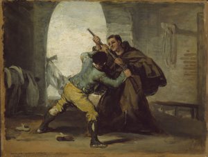 El Fraile Pedro Arrebata el Arma a El Maragato de Francisco de Goya