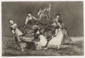 GOYA Y LUCIENES, Francisco de (1746-1828). Proverbios. Adivinanza femenina. 1815-1824. (24