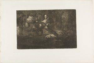 Dios los crea y ellos se juntan, lámina 18 de Los proverbios de Francisco Jose de Goya y Lucientes