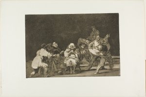 El que no te quiere te difamará en broma, lámina 17 de Los Proverbios de Francisco Jose de Goya y Lucientes