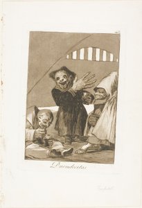 Duendes, lámina 49 de Los Caprichos de Francisco Jose de Goya y Lucientes