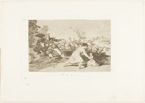 Lo vi, lámina 44 de Los desastres de la guerra de Francisco Jose de Goya y Lucientes