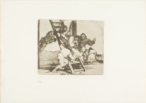 ¡Es un paso difícil!, lámina 14 de Los desastres de la guerra. de Francisco Jose de Goya y Lucientes
