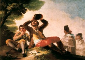 ""Le buveur"" Francisco de Goya y Lucientes (1746-1828). 1777. Madrid. Musee du Prado. de Francisco Jose de Goya y Lucientes