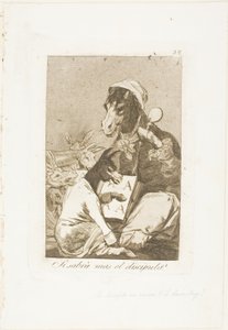 ¿No Podría el Alumno Saber Más?, lámina 37 de Los Caprichos de Francisco Jose de Goya y Lucientes