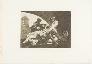Ni estos, lámina once de Los desastres de la guerra de Francisco Jose de Goya y Lucientes