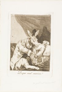 ¿De qué mal morirá?, lámina 40 de Los Caprichos de Francisco Jose de Goya y Lucientes