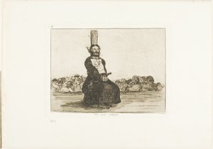A causa de un cuchillo, placa 34 de Los desastres de la guerra de Francisco Jose de Goya y Lucientes