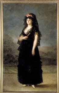 Retrato de la Reina de España María Luisa (1751-1819), esposa de Carlos IV. Pintura de Francisco de Goya (1746-1828) siglo XIX Dim. 2,08x1,27m Madrid, Museo del Prado