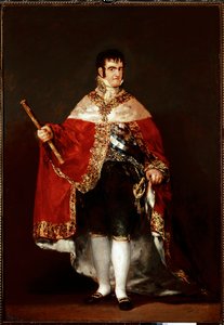 Retrato del Rey Fernando VII con traje real de Francisco de Goya