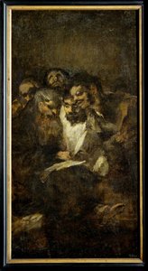 Lectura, también Los políticos ... (pintura sobre lienzo) de Francisco Jose de Goya y Lucientes