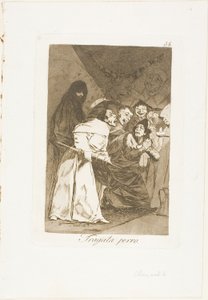 Trágala, perro, lámina 58 de Los Caprichos de Francisco Jose de Goya y Lucientes