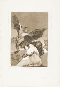 Chismosos - Ráfagas de viento, placa 48 de Los Caprichos de Francisco Jose de Goya y Lucientes