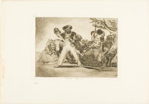 ¡Qué duro!, lámina 31 de Los desastres de la guerra. de Francisco Jose de Goya y Lucientes