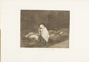 Las camas de la muerte, placa 62 de Los desastres de la guerra de Francisco Jose de Goya y Lucientes