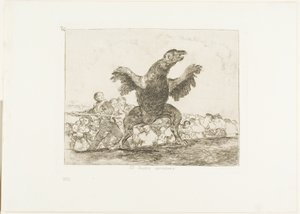 El buitre carnívoro, lámina 76 de Los desastres de la guerra de Francisco Jose de Goya y Lucientes