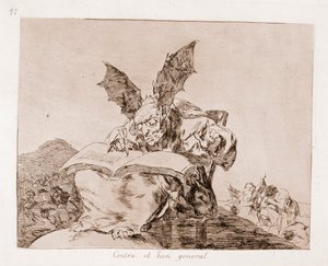 Los desastres de la guerra: Contra el bien común (aguafuerte del dibujo preparatorio) de Francisco de Goya