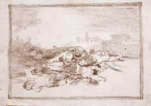 Los desastres de la guerra: Y mucho más (dibujo preparatorio) de Francisco de Goya