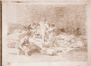 Los desastres de la guerra: Y ellos también de Francisco de Goya